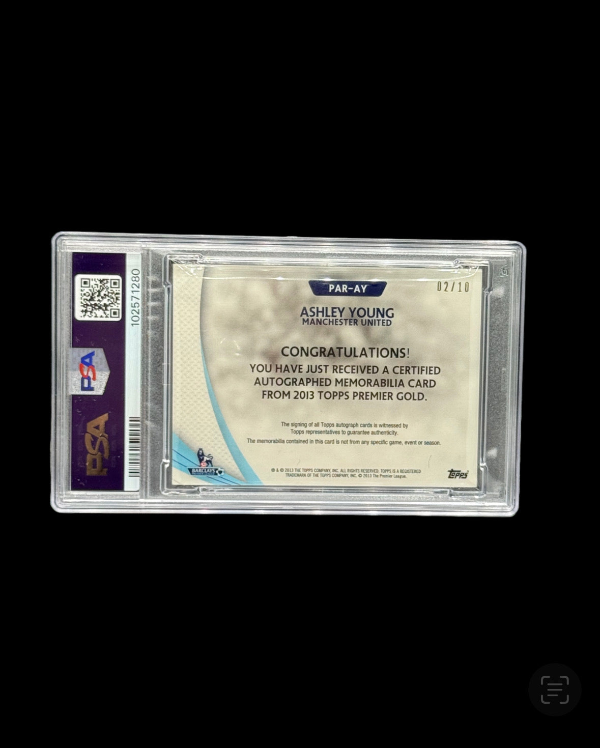 2013 Topps Premier League
Gold Ashley Young Auto /10