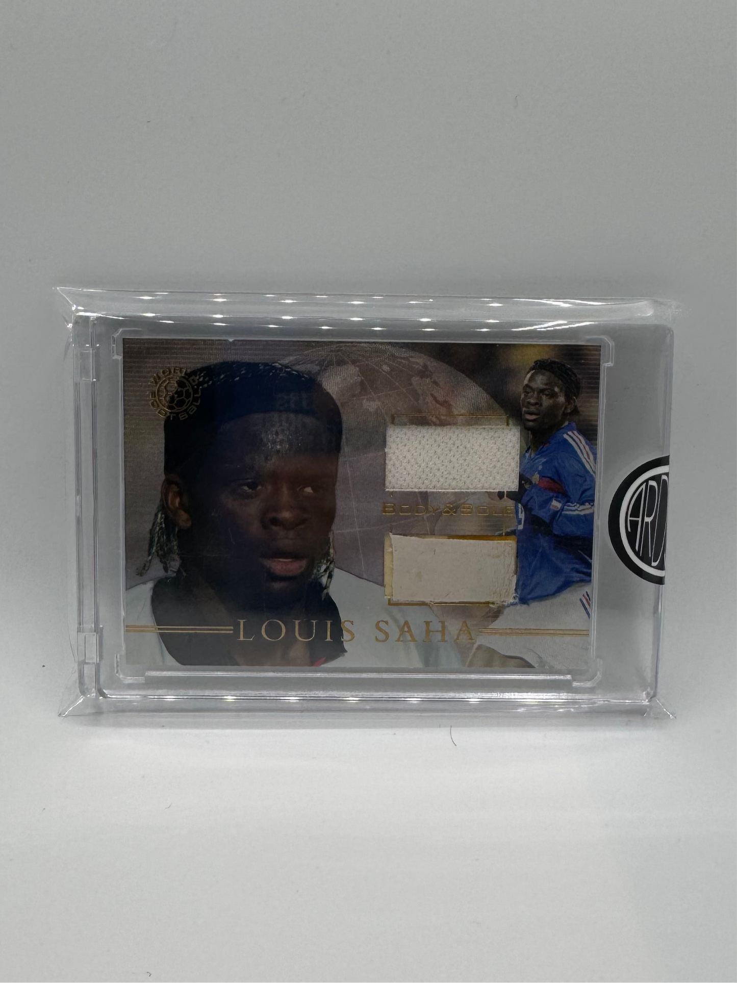 2004 Saha Game worn Jersey and Boot memorabilia futera foil