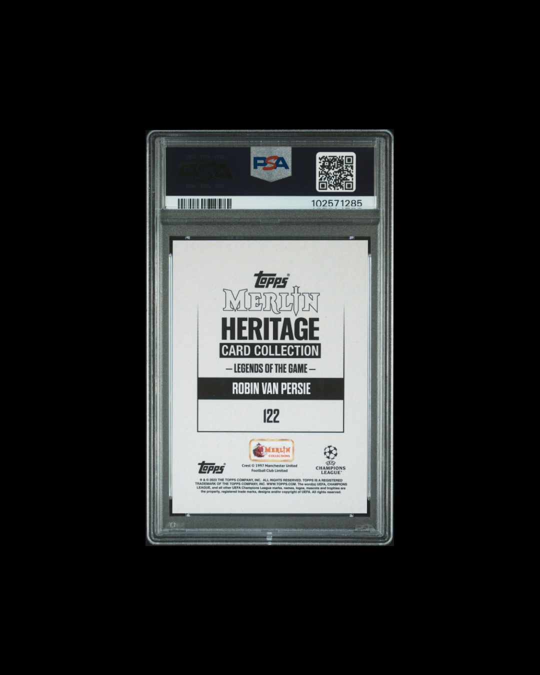 2023-24 Merlin Heritage UCC Robin van Persie Autograph-Blue PSA/DNA Cert Authentic Auto 10