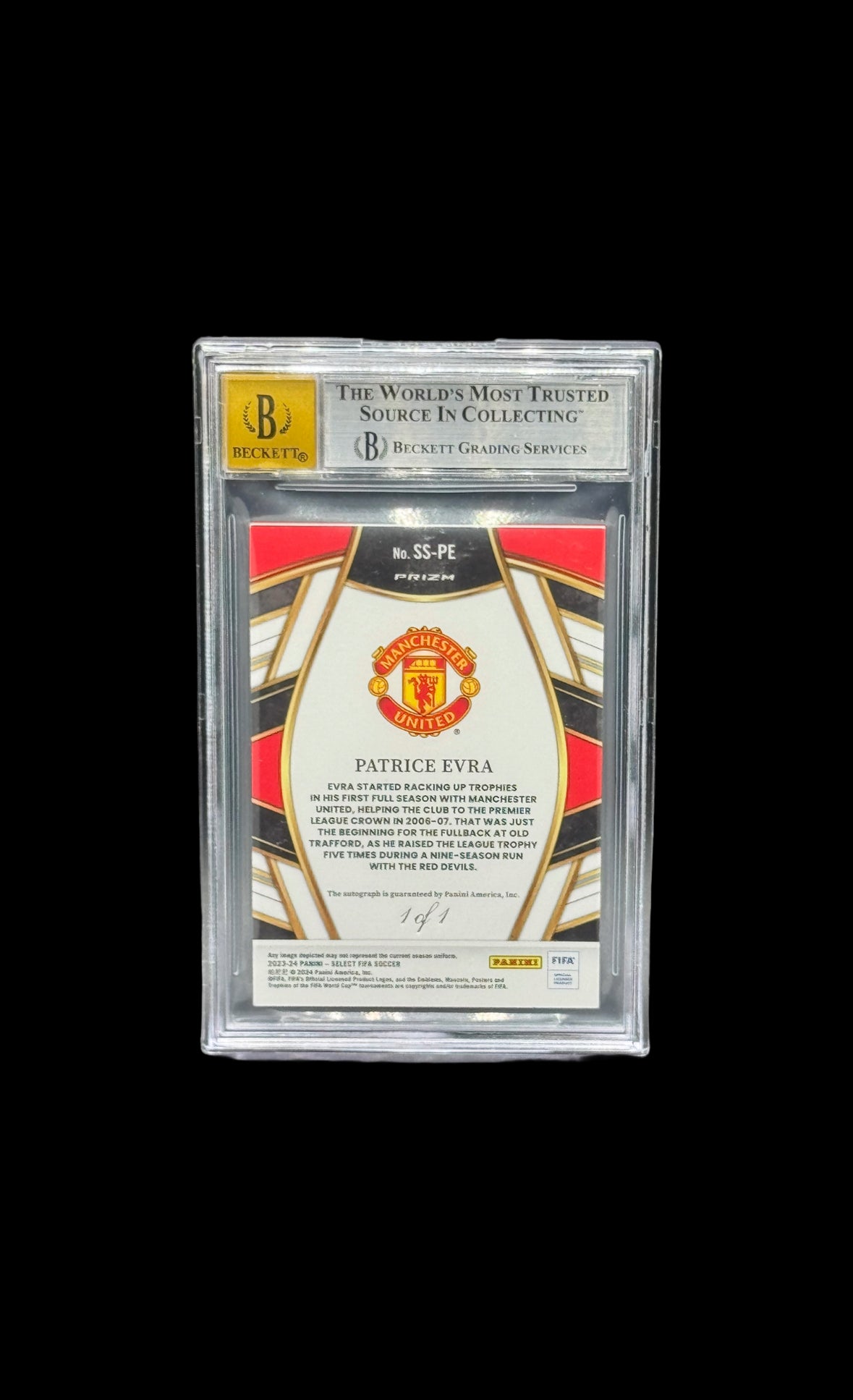 1/1 Patrice Evra Auto BGS 8.5! 10 AUTO!