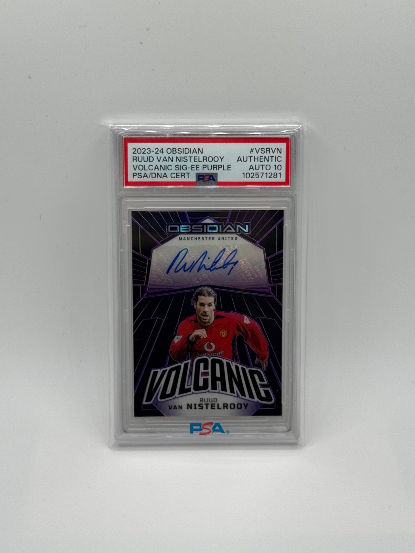 2023 PANINI OBSIDIAN VOLCANIC SIGNATURES #VSRVN RUUD VAN NISTELROOY VOLCANIC SIG-EE PURPLE /5