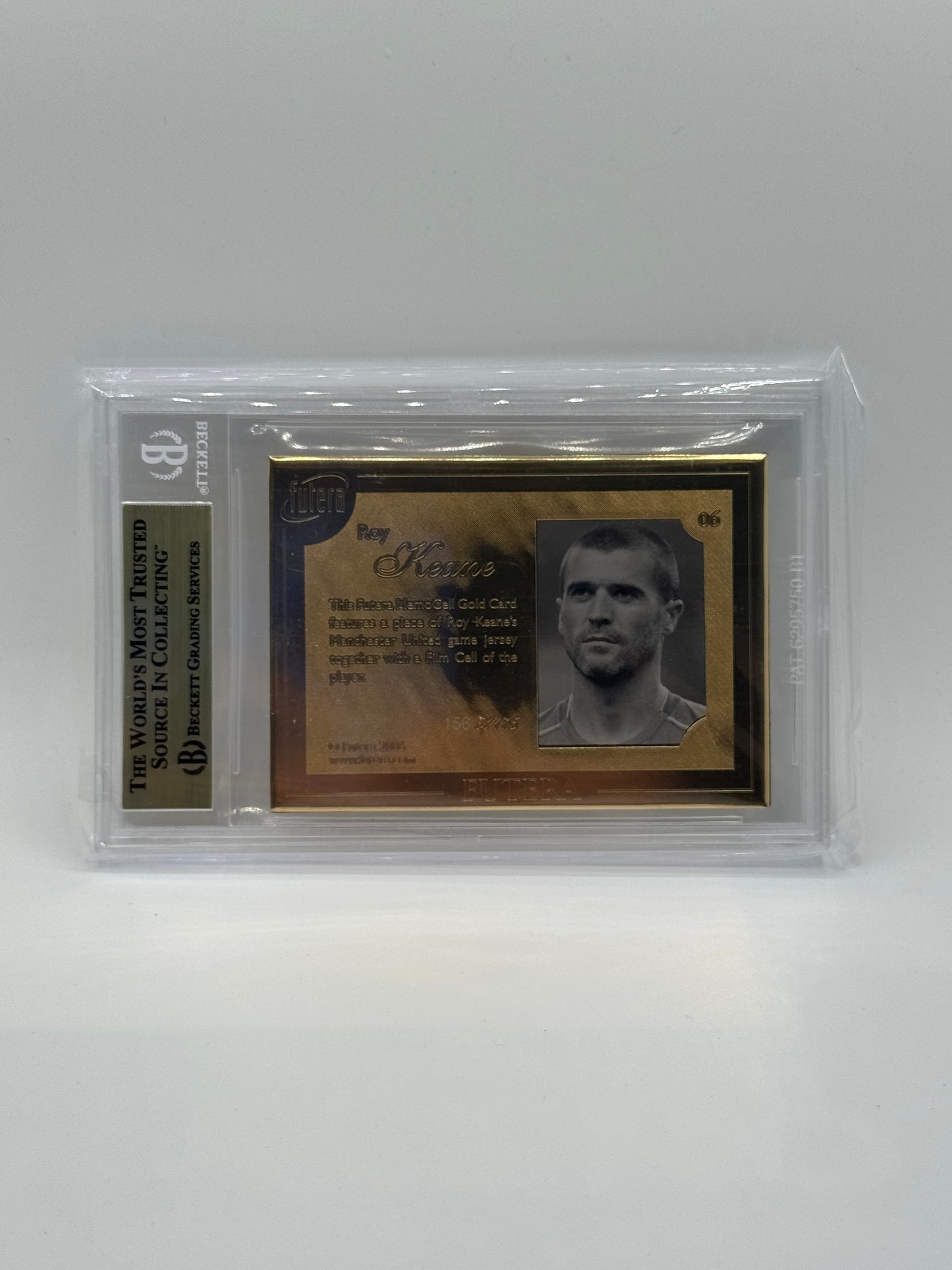 BGS 9.5 ROY KEANE GOLD VODAPHONE LOGO BADGE PATCH