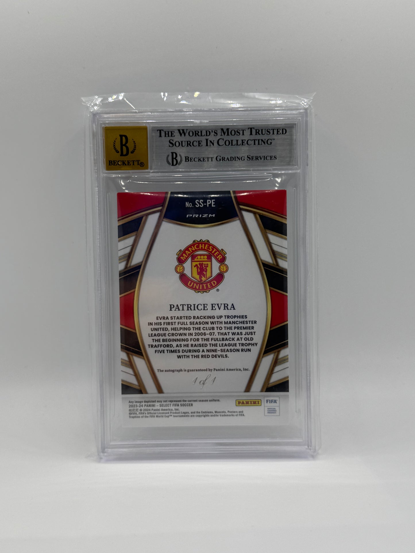 1/1 Patrice Evra Auto BGS 8.5! 10 AUTO!