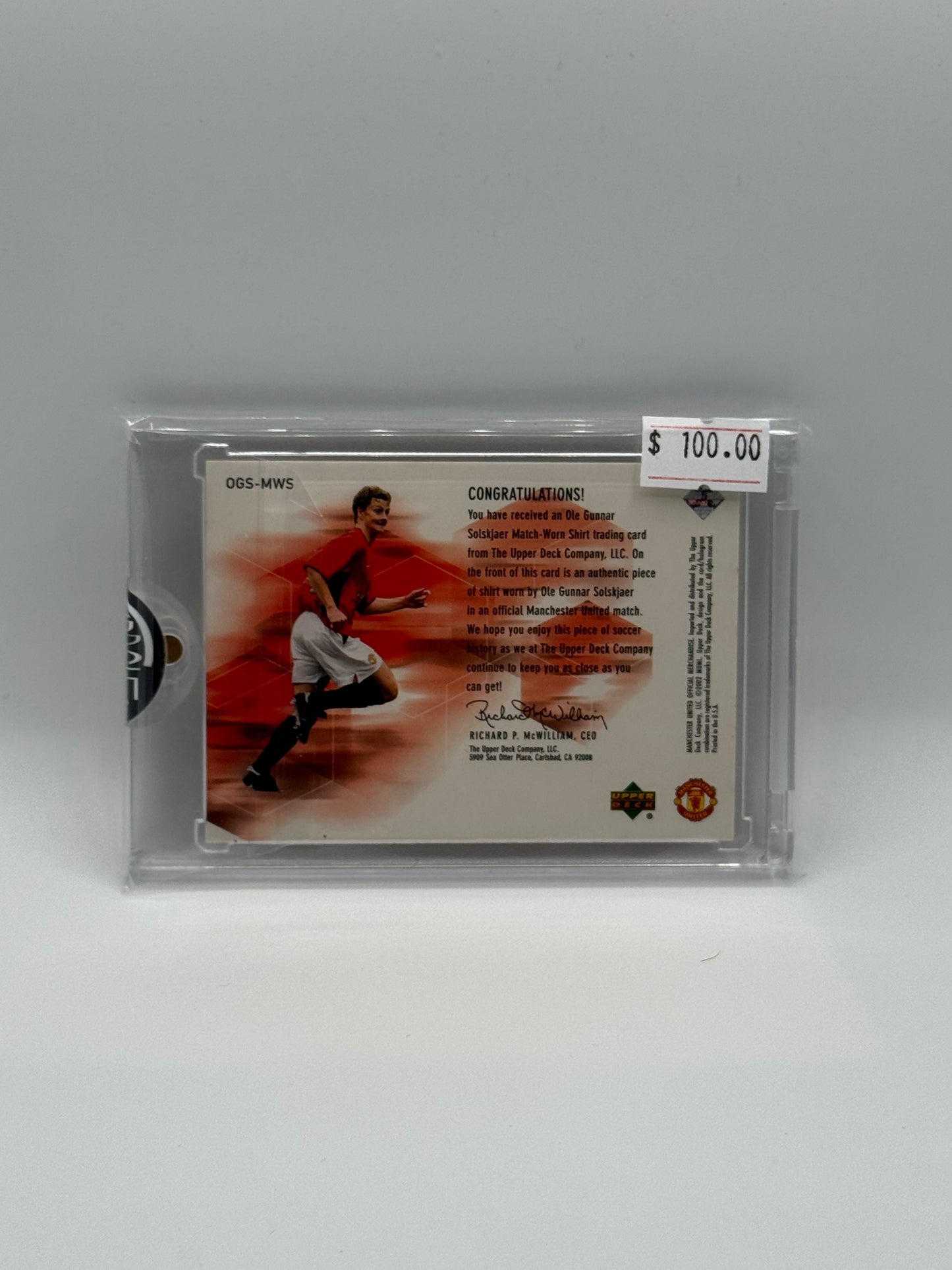 Ole Gunnar 2002 UD PATCH SP AUTHENTIC
