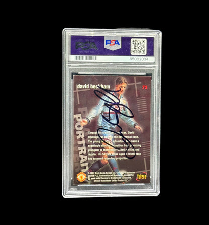 1997 FUTERA MANCHESTER UNITED #73 DAVID BECKHAM MANCHESTER UNITED PSA / DNA Authentic Auto 10