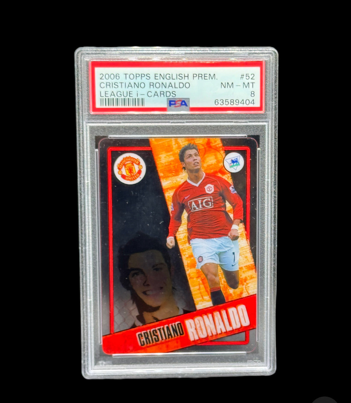 2006-07 TOPPS ENGLISH PREMIER LEAGUE I-CARDS #52 CRISTIANO RONALDO LEAGUE I-CARDS PSA NM-MT 8