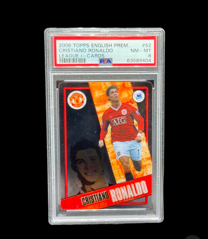 2006-07 TOPPS ENGLISH PREMIER LEAGUE I-CARDS #52 CRISTIANO RONALDO LEAGUE I-CARDS PSA NM-MT 8