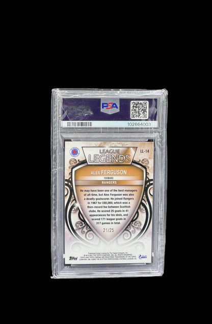 2021 TOPPS CHROME SPFL ALEX FERGUSON LIL-ORANGE REFRACTOR #LL14 PSA GEM MT
10