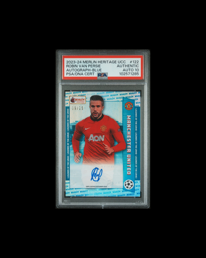 2023-24 Merlin Heritage UCC Robin van Persie Autograph-Blue PSA/DNA Cert Authentic Auto 10