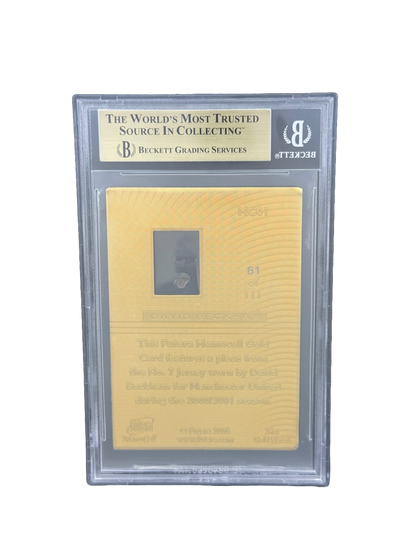 2005 Futera World Football Unique Memocell Memorabilia #MC01 David Beckham BGS 9.5