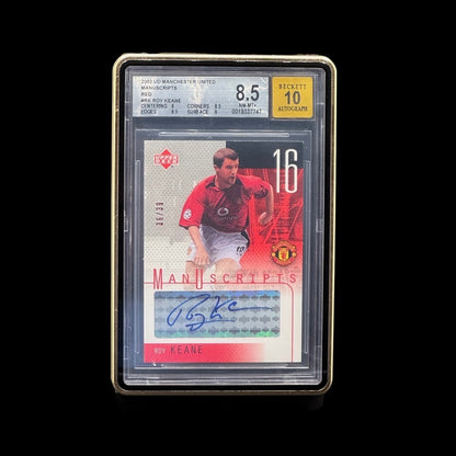 2003 UD MANCHESTER UNITED
MANUSCRIPTS RED /39 #RK ROY KEANE BGS 8.5 AUTO 10