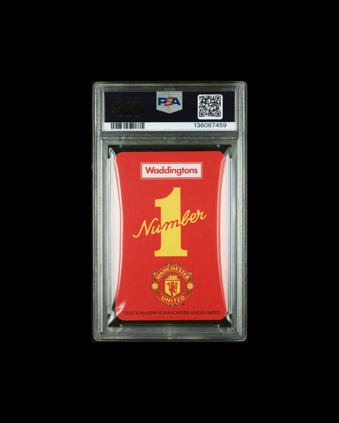 2006 WADDINGTONS NO. 1 MANCHESTER UNITED PLAYING CARDS CRISTIANO RONALDO MANU-P/C-7 OF SPADES PSA GEM MT 10