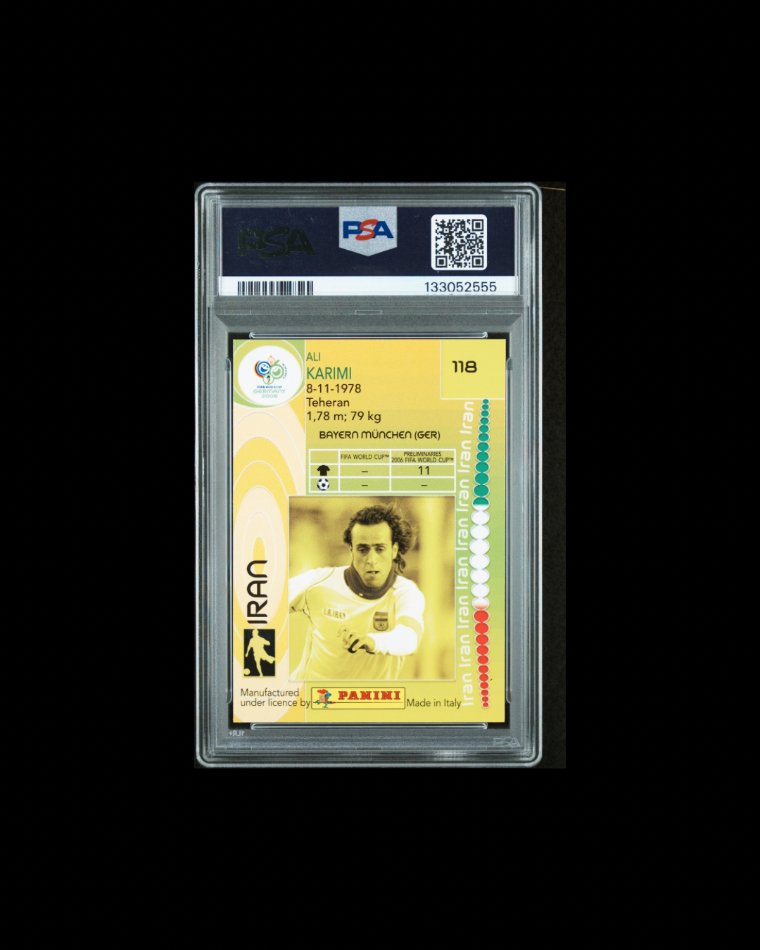 2006 PANINI WORLD CUP GERMANY #118 ALI KARIMI GERMANY PSA GEM MT 10