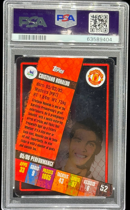 2006-07 TOPPS ENGLISH PREMIER LEAGUE I-CARDS #52 CRISTIANO RONALDO LEAGUE I-CARDS PSA NM-MT 8