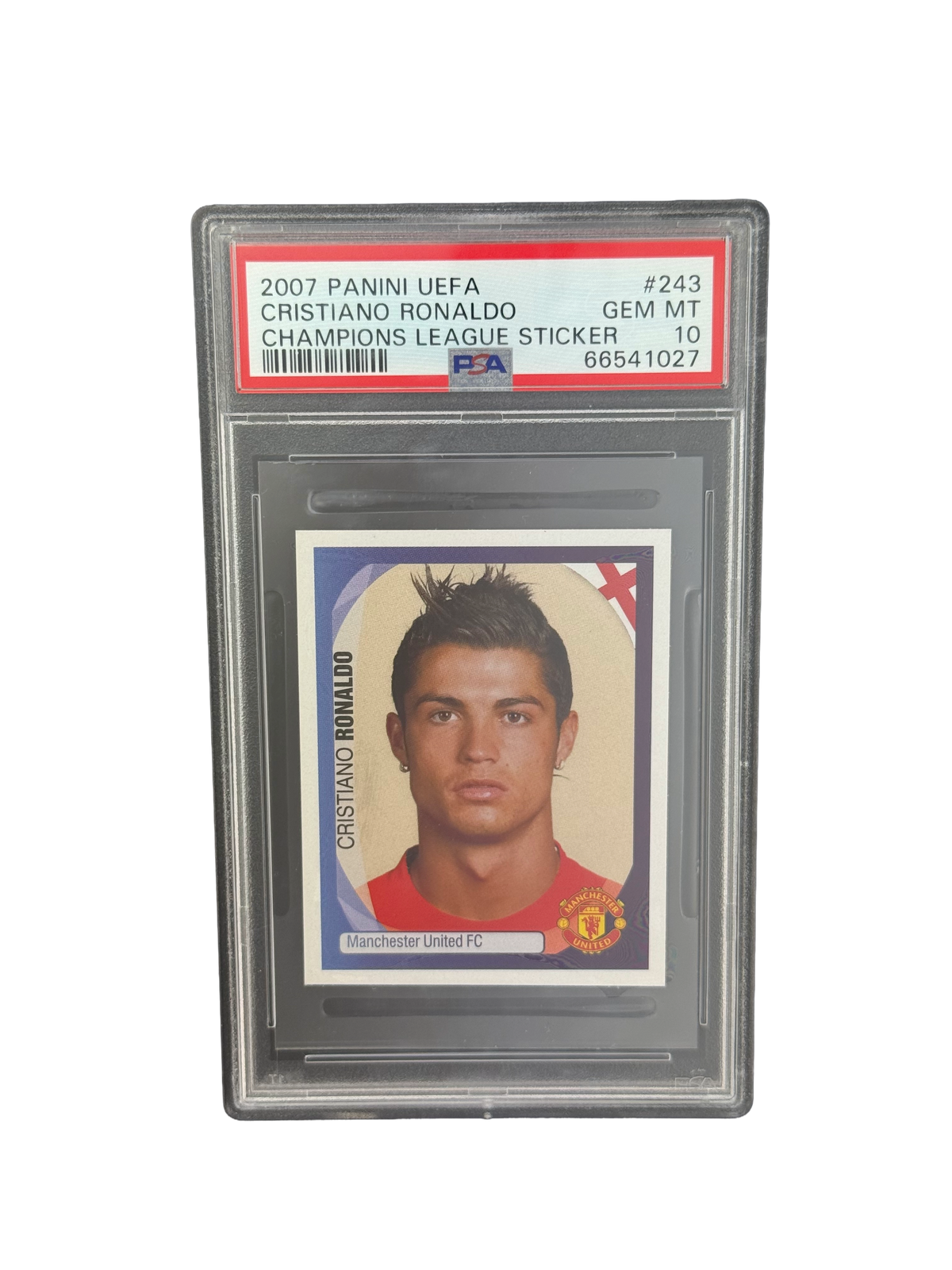 2007 Panini UEFA Champions League Stickers Cristiano Ronaldo PSA 10