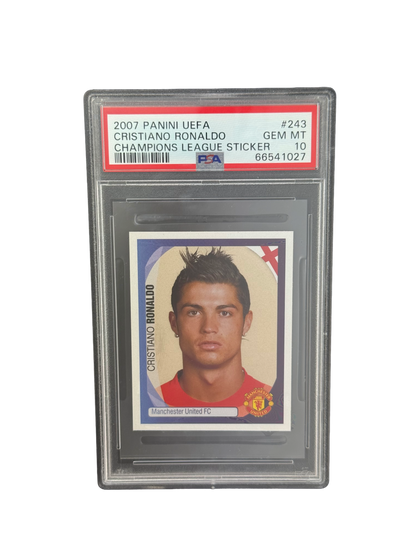 2007 Panini UEFA Champions League Stickers Cristiano Ronaldo PSA 10