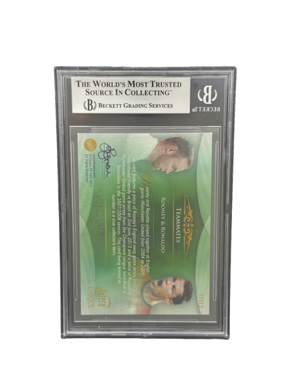 2014 FUTERA UNIQUE WORLD FOOTBALL
TEAMMATES JERSEYS #TM12 ROONEY/RONALDO BGS 7.5