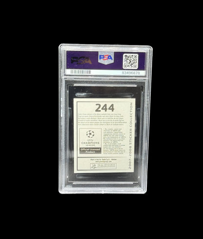 2007 PANINI UEFA CHAMPIONS LEAGUE STICKER #244 WAYNE ROONEY CHAMPIONS LEAGUE STICKER PSA GEM MT 10