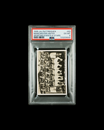 1935 J.A. PATTREIOUEX SPORTING EVENTS & STARS #63 MANCHESTER UNITED SPORTING EVENTS & STARS PSA 6