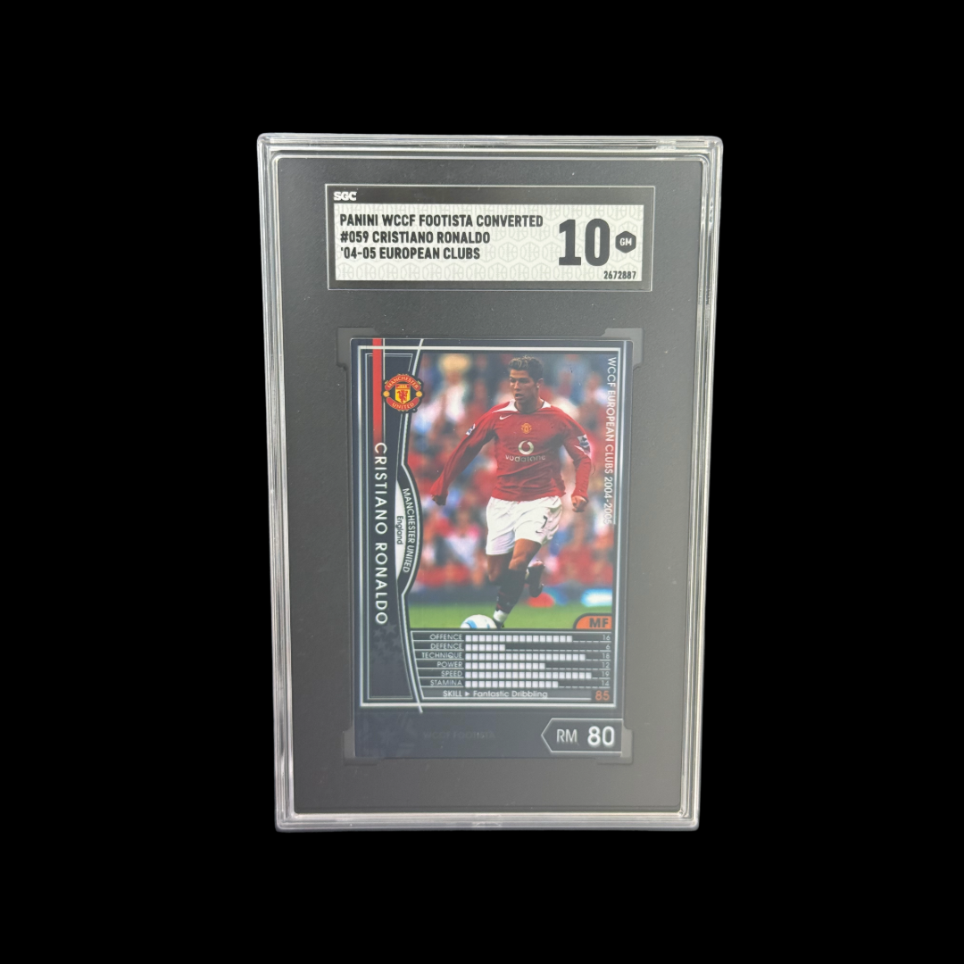 2004-05 Panini WCCF Footista Converted European Clubs #059 Cristiano Ronaldo SGC 10