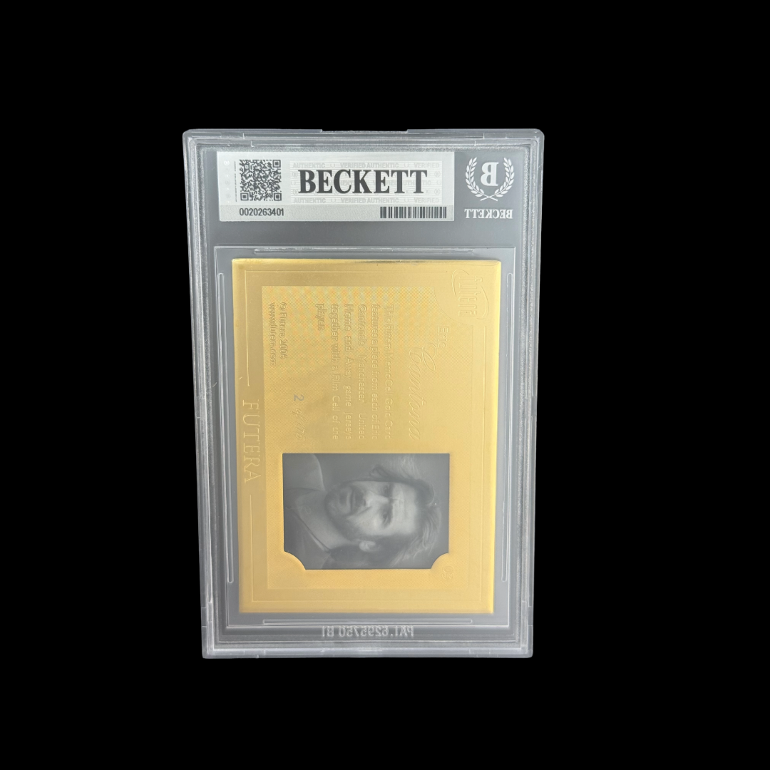 2006 Futera Unique World Football Memocell Memorabilia #3 Eric Cantona BGS 8