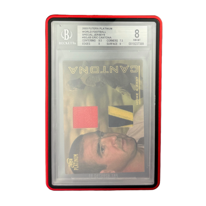 2003 Futera Platinum World Football Special Jerseys #SGJ05 Eric Cantona BGS 8