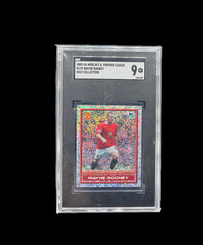 2005-06 MERLIN F.A. PREMIER LEAGUE #139 WAYNE ROONEY QUIZ COLLECTION SGC 9 MT