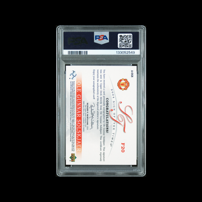 2004 SP AUTHENTIC SIGN OF THE TIMES #A-OGS OLE GUNNAR SOLSKJAER SIGN OF THE TIMES PSA MINT 9