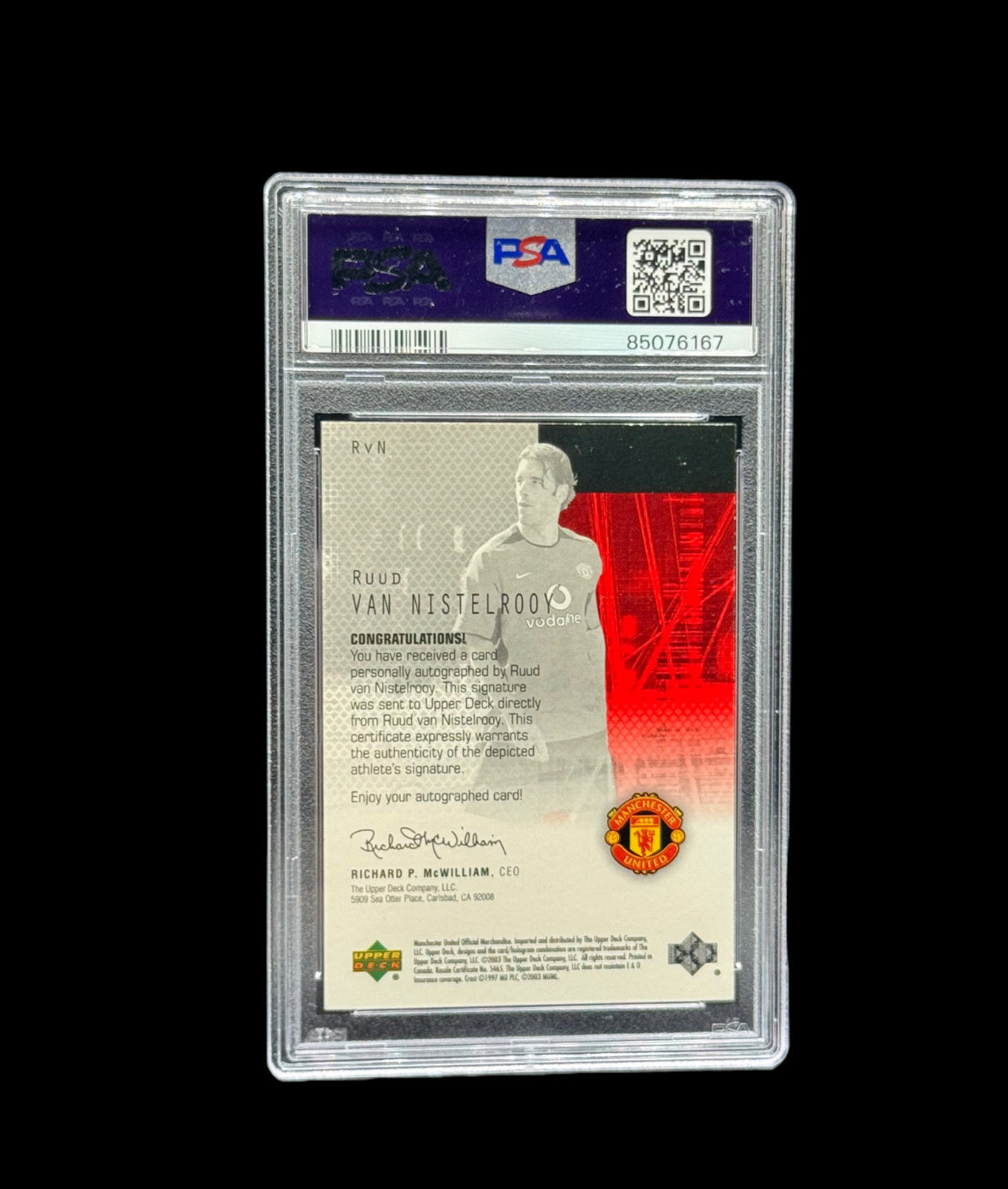 2003 UD MANCHESTER UTD RUUD VAN NISTELROOY MANUSCRIPTS-BLACK
#RvN PSA NM-MT 8