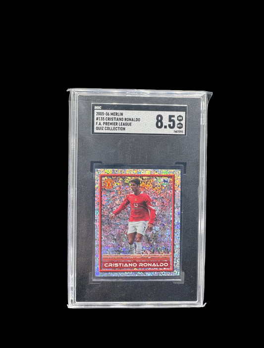 2005-06 MERLIN #135 CRISTIANO RONALDO F.A. PREMIER LEAGUE
QUIZ COLLECTION SGC 8.5