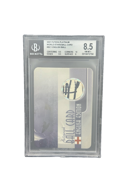 2001 FUTERA PLATINUM
WORLD STARS BALL CARD #BC1 ENGLISH BALL BGS 8.5
