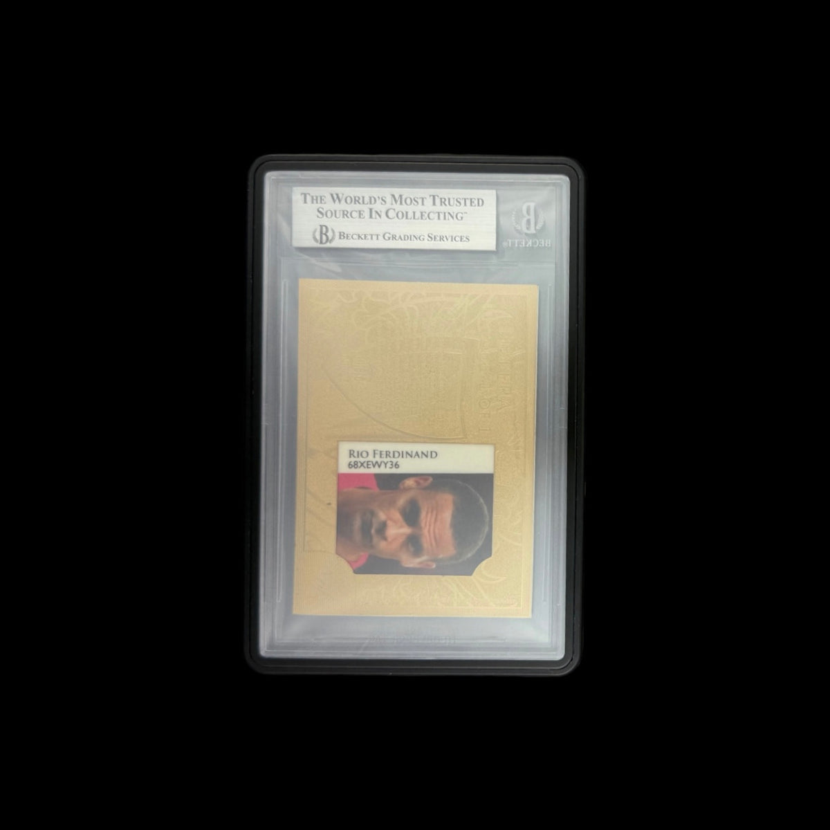 2012 Futera Unique World Football Autographs Framed Unique 1/1 #57 Rio Ferdinand BGS 7.5