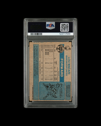 1976 Topps #153 Lou Macari PSA 3 Auto 9