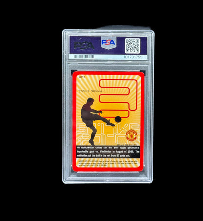 2003 UPPER DECK MANCHESTER UNITED STRIKE FORCE-WINNING FORMULA #WF1 DAVID BECKHAM STRIKE FORCE-WIN. FORMULA PSA 9