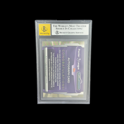 2017-18 Topps EPL Platinum Autographs Green #15 Eric Cantona 074/100 BGS 6.5 Auto 10