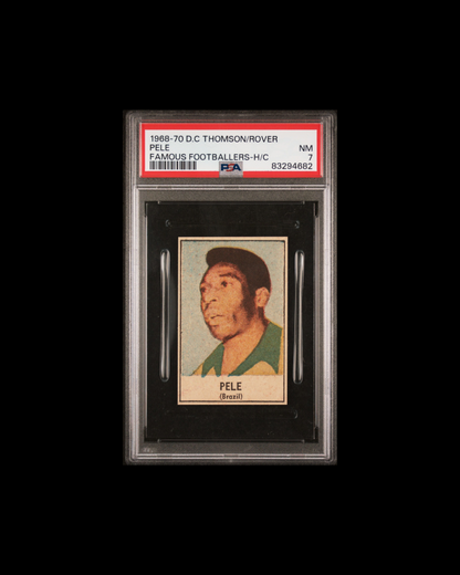 1968-70 D.C. THOMSON/THE ROVER FAMOUS FOOTBALLERS-HAND CUT PELE FAMOUS FOOTBALLERS-H/C PSA 7