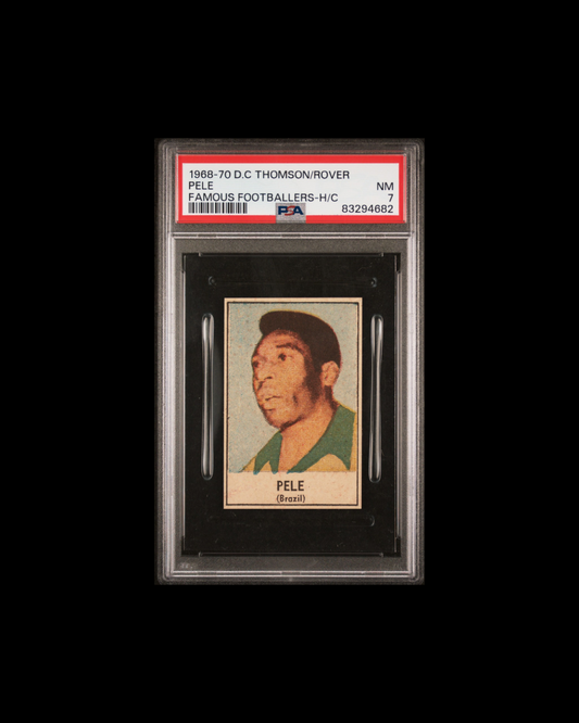 1968-70 D.C. THOMSON/THE ROVER FAMOUS FOOTBALLERS-HAND CUT PELE FAMOUS FOOTBALLERS-H/C PSA 7