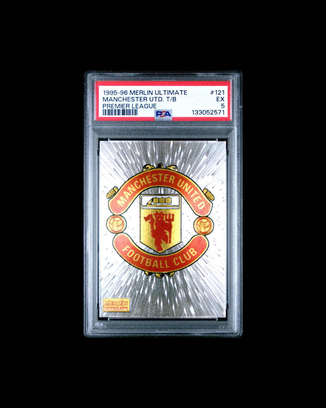 1995 MERLIN ULTIMATE PREMIER LEAGUE #121 MANCHESTER UTD. T/B PSA 9