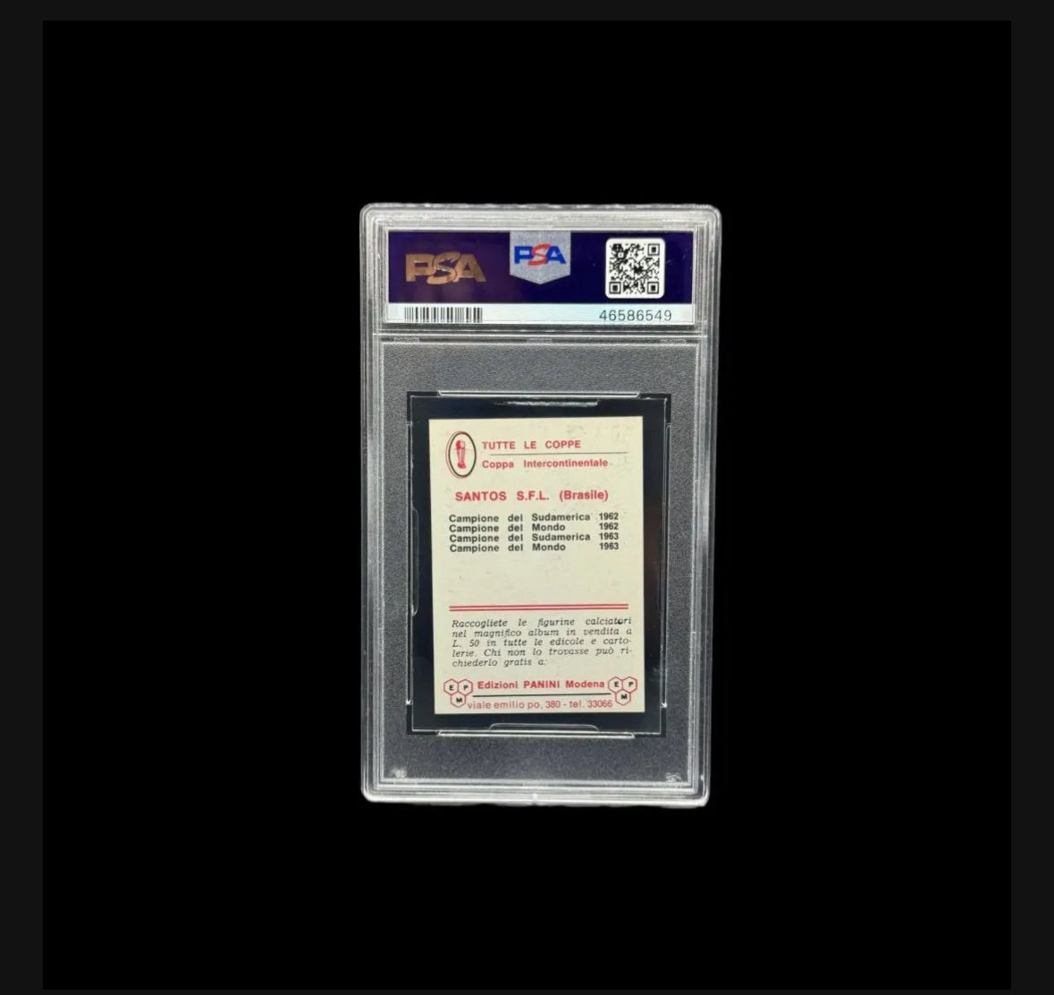 1965 Panini Calciatori Santos S.F.L. (BRASILE) 
NM - MT 8