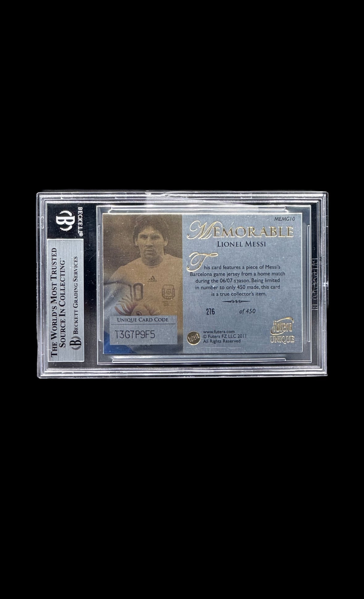 RC MESSI BGS 8.5 FUTERA PATCH BARCELONA