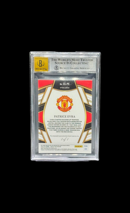 1/1 Patrice Evra Auto BGS 8.5! 10 AUTO!