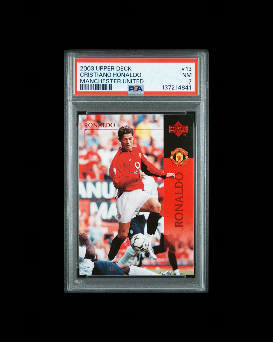 2003 Upper Deck Cristiano Ronaldo Manchester United PSA 7