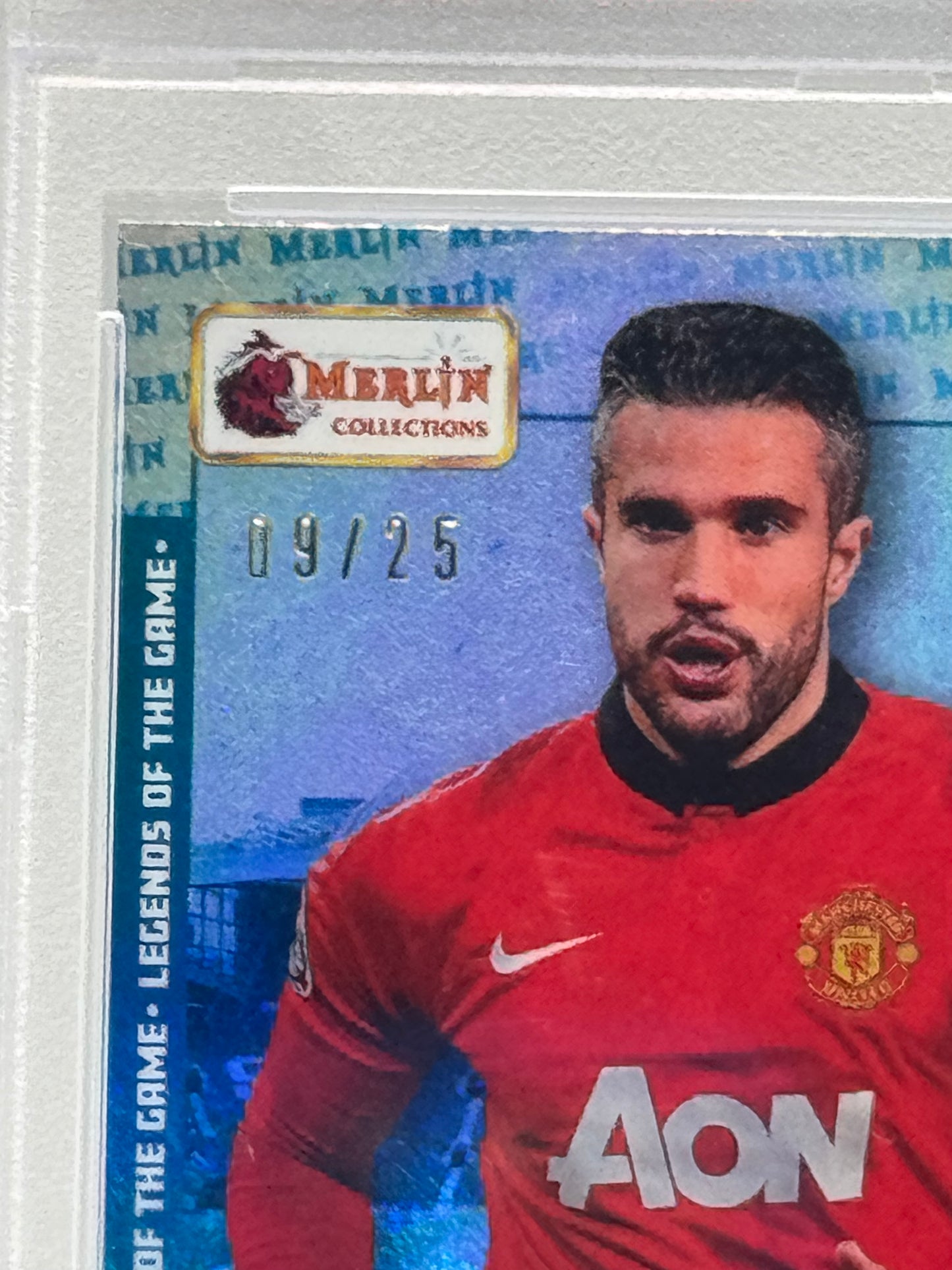 2023-24 TOPPS MERLIN HERITAGE UEFA CLUB COMPETITIONS #122 ROBIN VAN PERSIE AUTOGRAPH-BLUE
