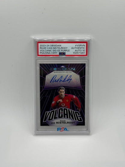 2023 PANINI OBSIDIAN VOLCANIC SIGNATURES #VSRVN RUUD VAN NISTELROOY VOLCANIC SIG-EE PURPLE /5