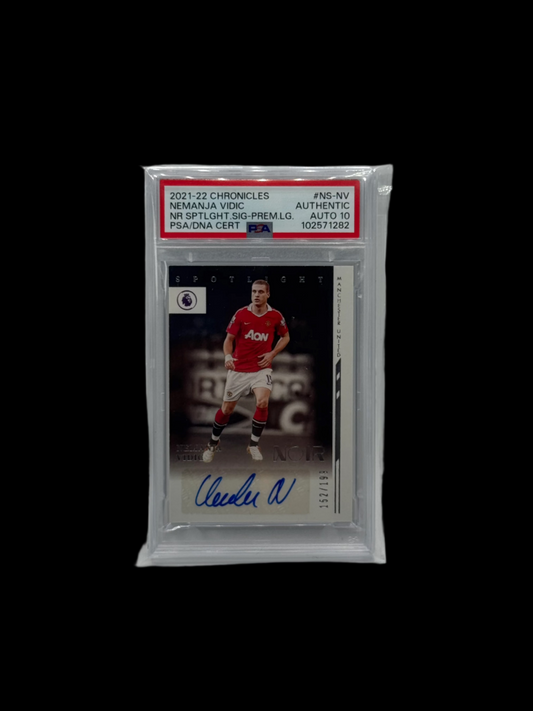 2021-22 PANINI CHRONICLES NOIR SPOTLIGHT SIGNATURES #NS-NV NEMANJA VIDIC NR SPTLGHT.SIG-PREM.LG.