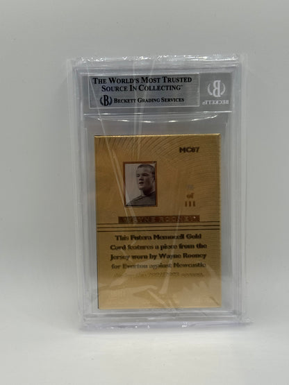 RC WAYNE ROONEY GOLD PATCH MEMOCELL CARD BGS 9
