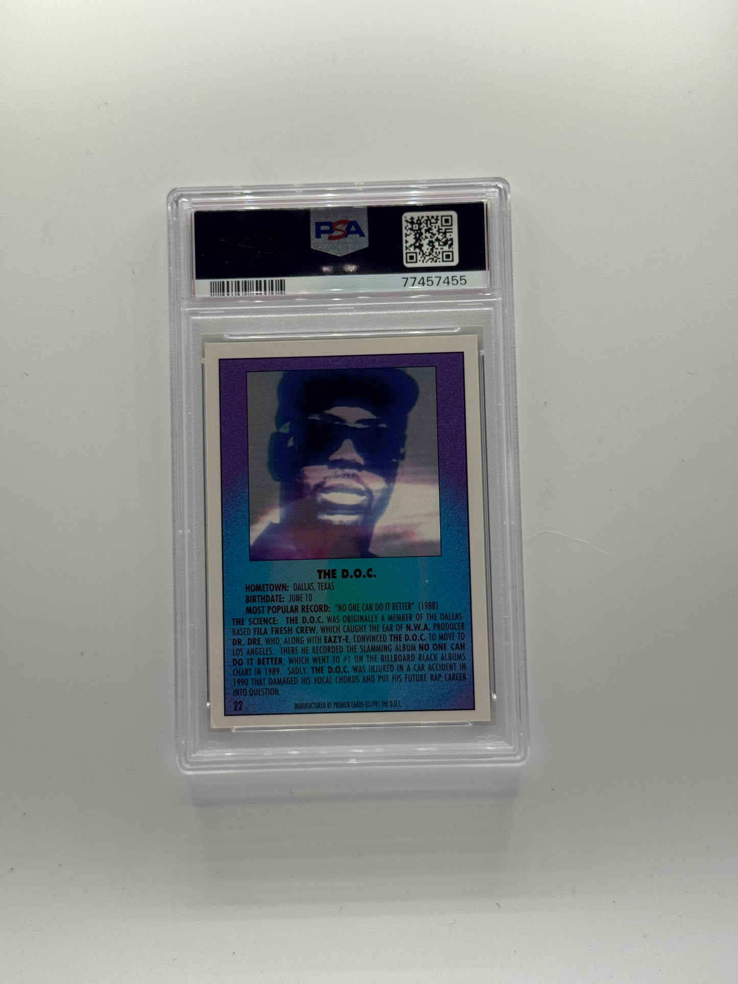 1991 THE D.O.C AUTO PSA AUTHENTIC