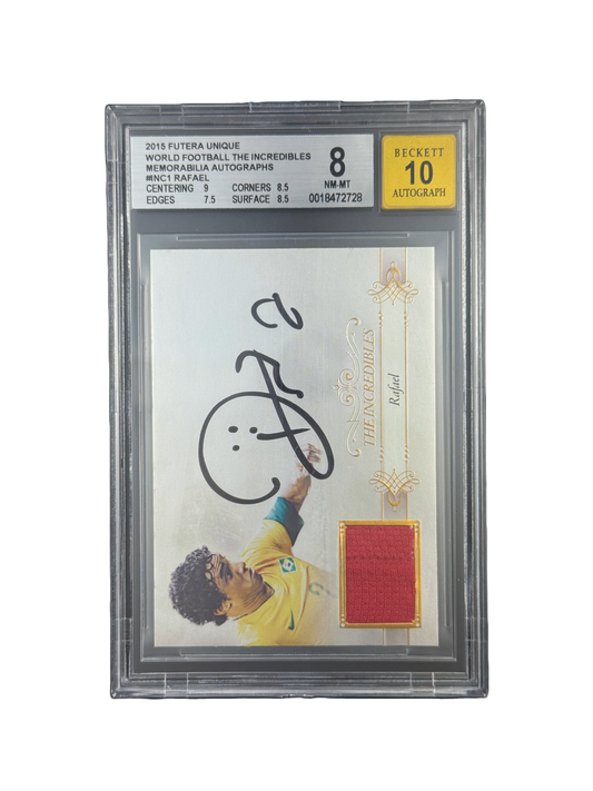 2015 FUTERA UNIQUE
WORLD FOOTBALL THE INCREDIBLES
MEMORABILIA AUTOGRAPHS
#NC1 RAFAEL BGS 8 AUTO 10