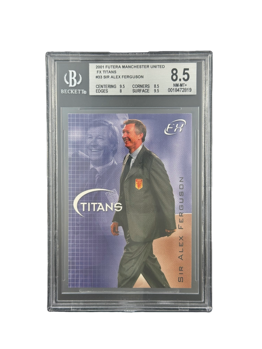 2001 FUTERA MANCHESTER UNITED
EX TITANS
#33 SIR ALEX FERGUSON BGS 8.5