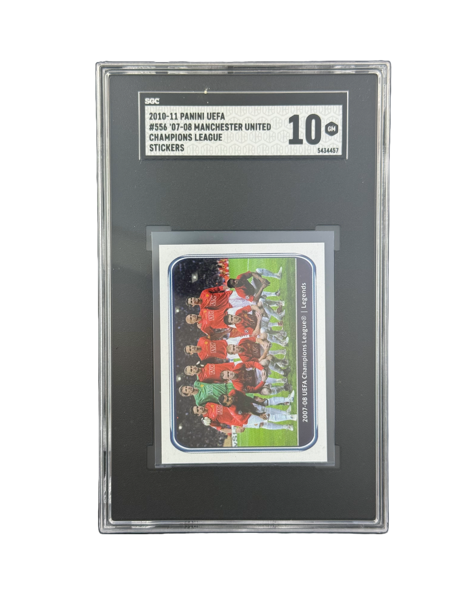 2010-11 PANINI UEFA
#556 '07-08 MANCHESTER UNITED
CHAMPIONS LEAGUE
STICKERS SGC 10